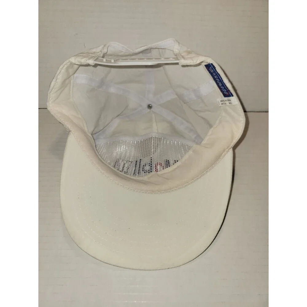 Vintage MOBIL 1 RACING White‎ Snapback Hat Nylon Autographed Race Car Drivers?